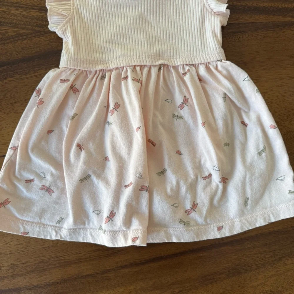 Carter's Light Pink Ruffle Sleeve Dress Size 12M - Picture 2 of 6
